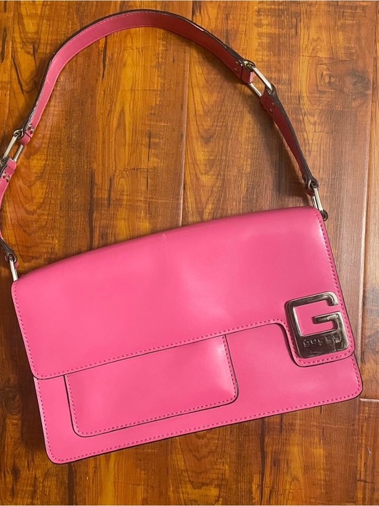Guess Handbags - GUESS Pink Leather Shoulder Bag